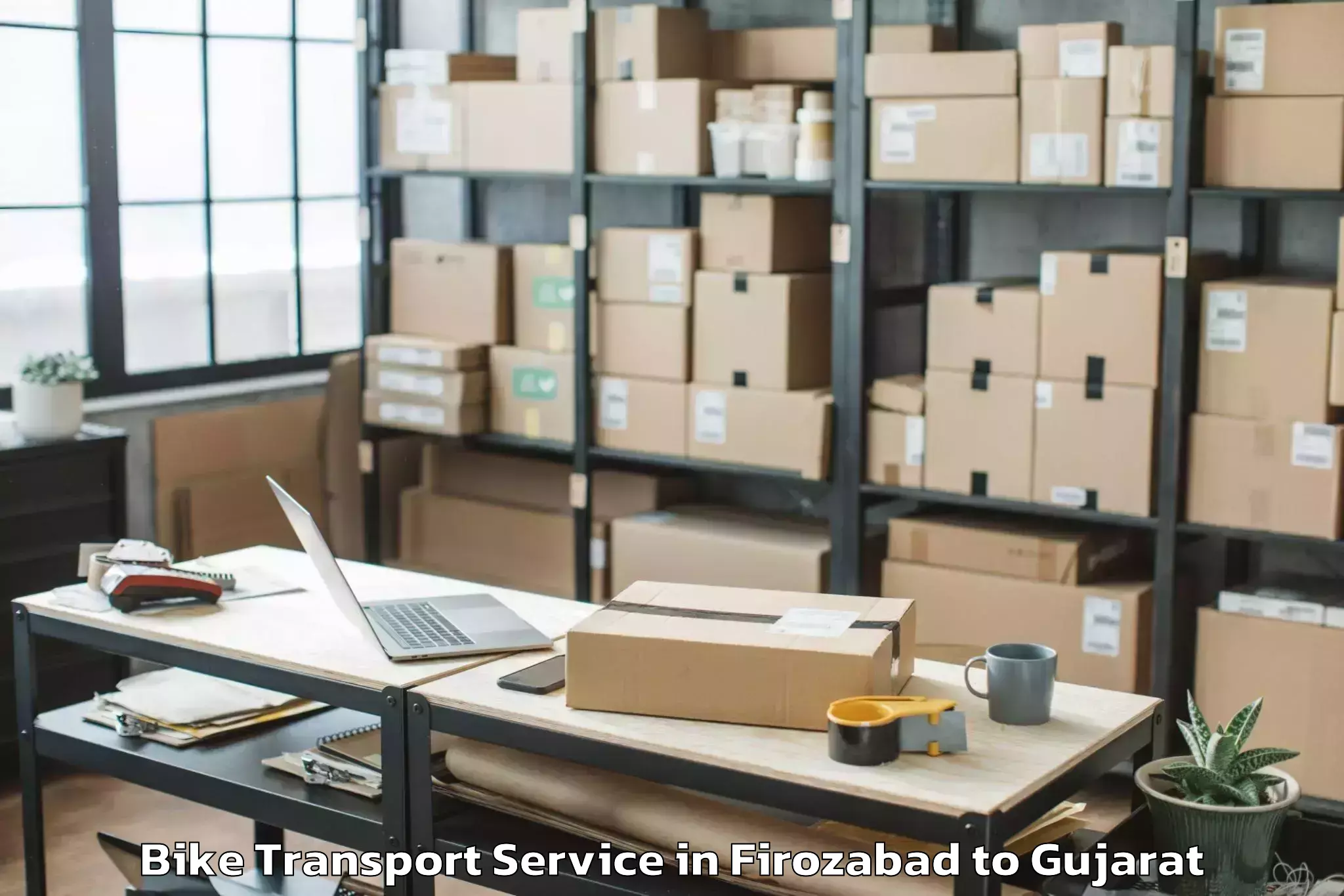 Efficient Firozabad to Madhav Kampo Bike Transport